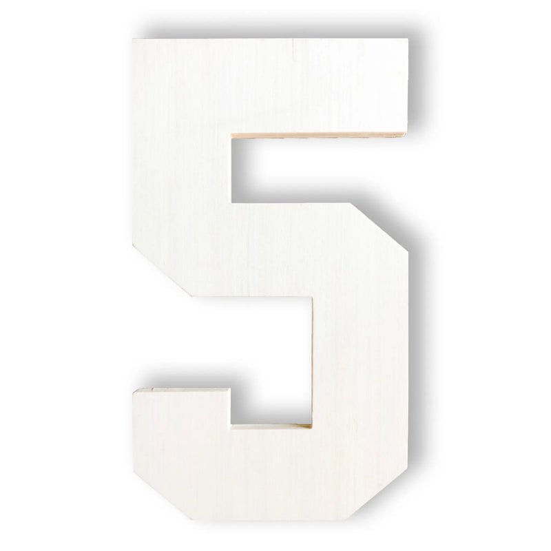 Wood Number 5 | Large Wooden Numbers | Collage and Wood - collageandwood