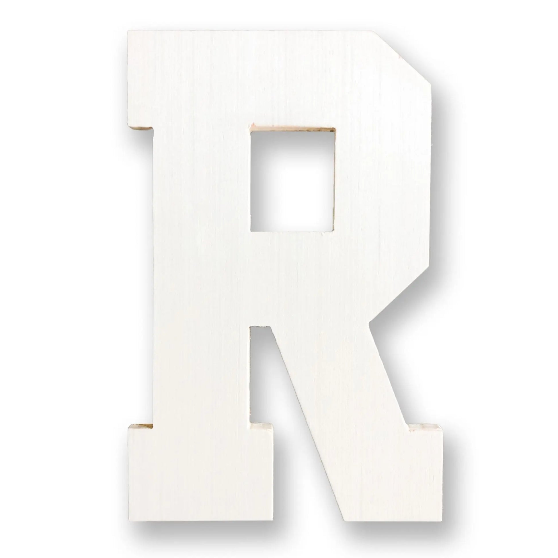 Wooden Letter R | Large Wooden Letter R | Unfinished Wood Letter R - collageandwood