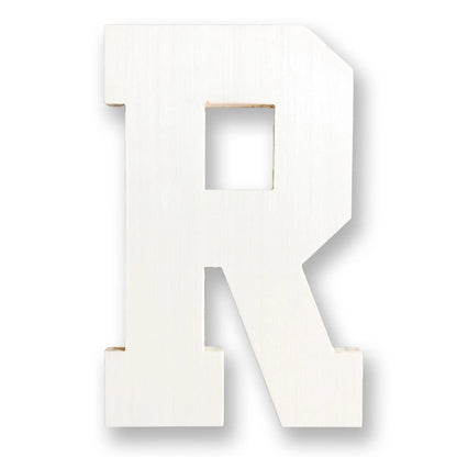 Wooden Letter R | Large Wooden Letter R | Unfinished Wood Letter R - collageandwood