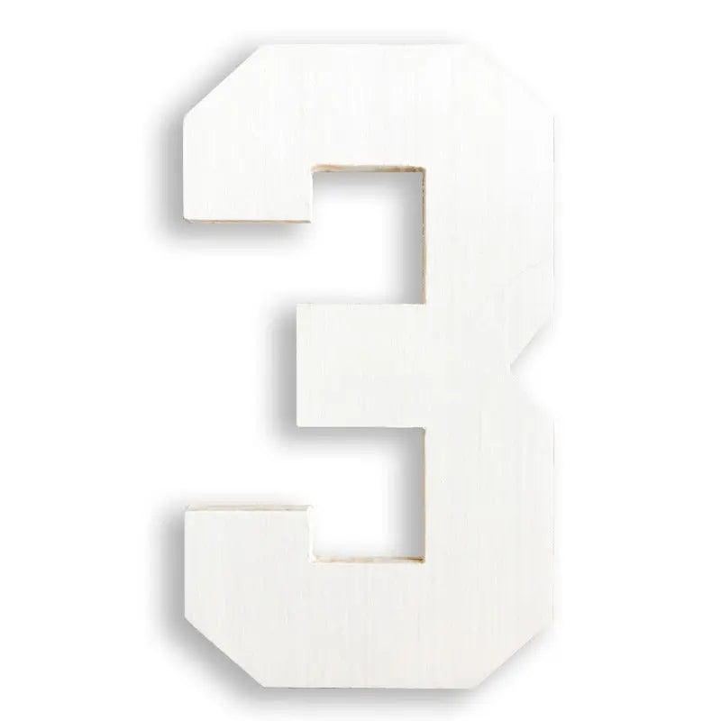 White Wood Letters 3 Inch, Wood Letters for DIY, Party Projects (L)