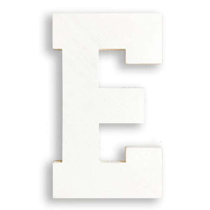 wooden letter e