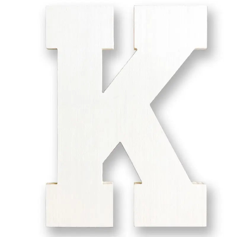 White Wood Letters 3 inch, Wood Letters for DIY Party Projects (K)