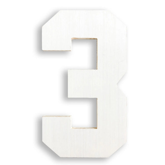 Wooden number 3 - collageandwood