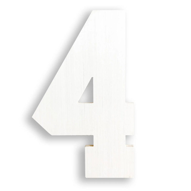 Wooden Number 4 | Large Wooden Numbers | Collage and Wood - collageandwood