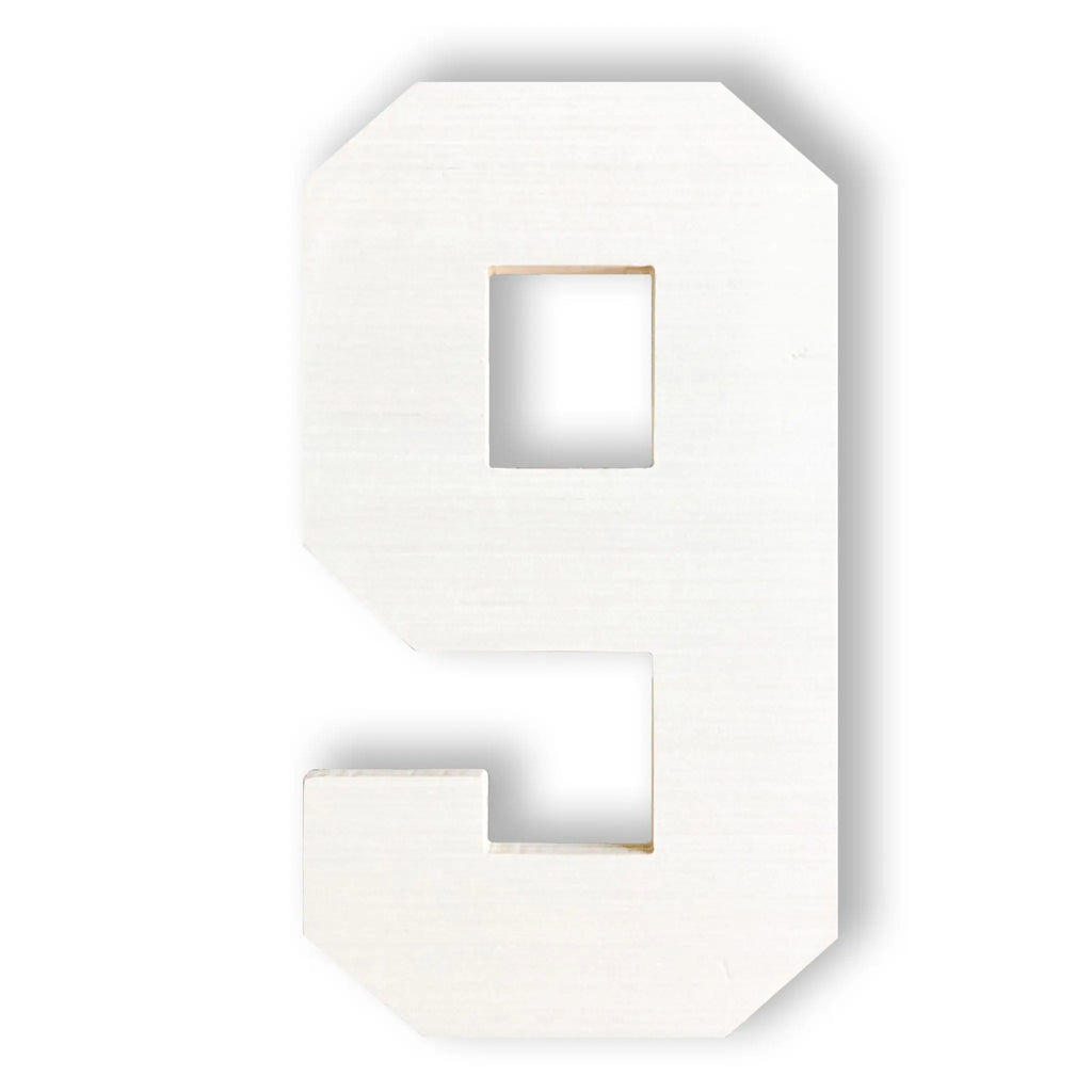Number Nine Normal Size Wooden Number 9 | Extra Large Wooden Numbers | Collage and Wood