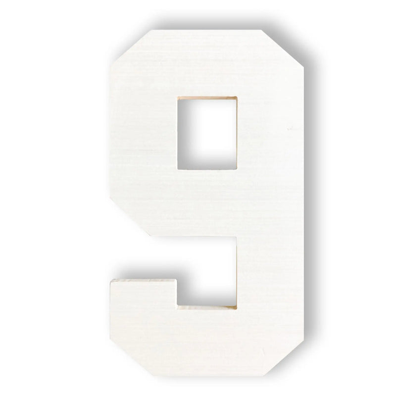 Wooden Number 9 | Extra Large Wooden Numbers | Collage and Wood - collageandwood